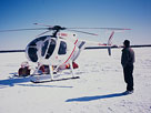 Helicopter support on a winter diamond drilling program in northern Saskatchewan